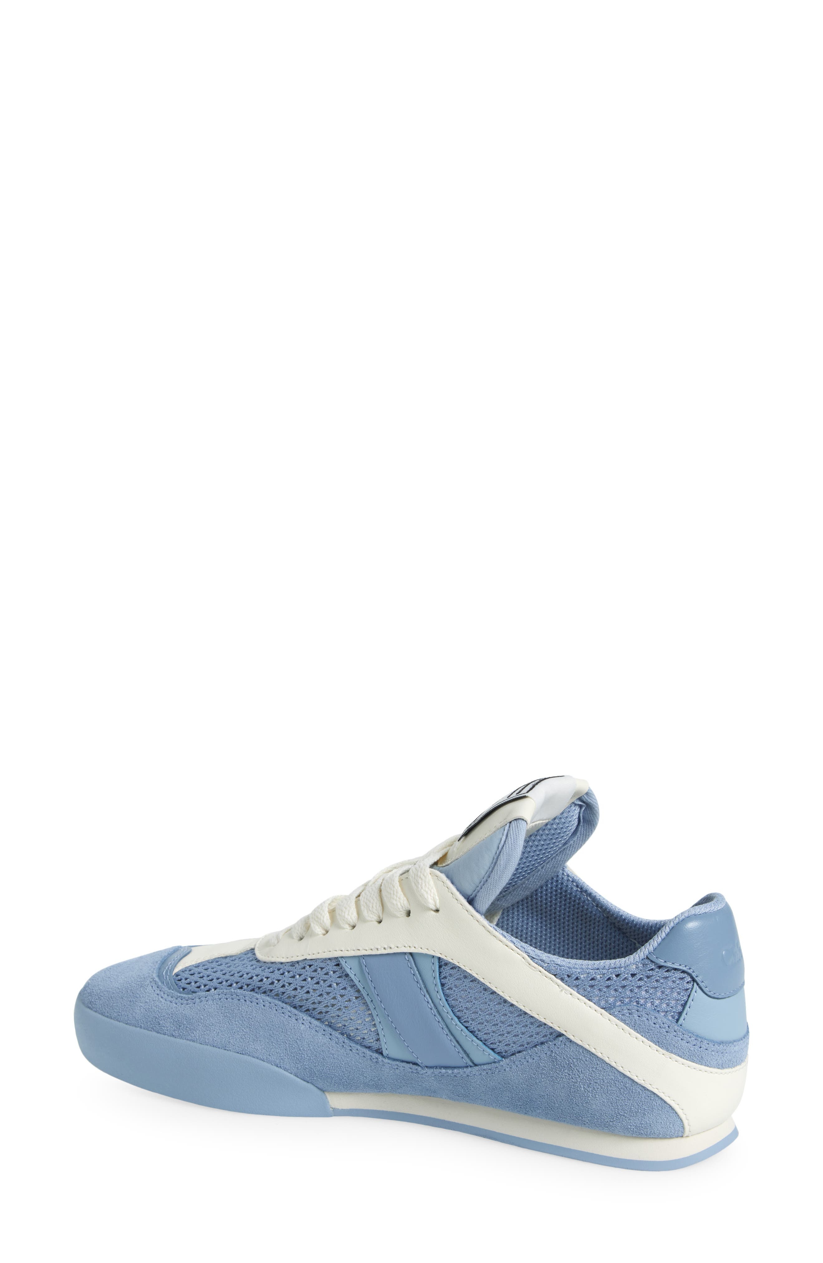 Chloé Kick Leather & Mesh Sneaker in Pearl Blue at Nordstrom - 2
