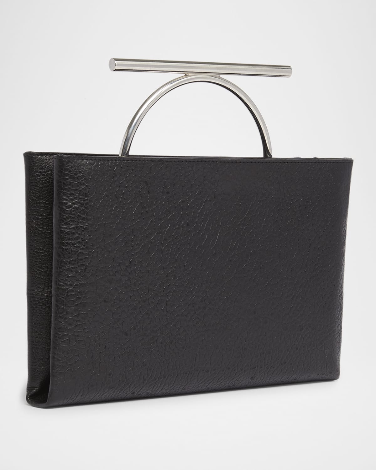 Crossbar Leather Clutch Bag - 6