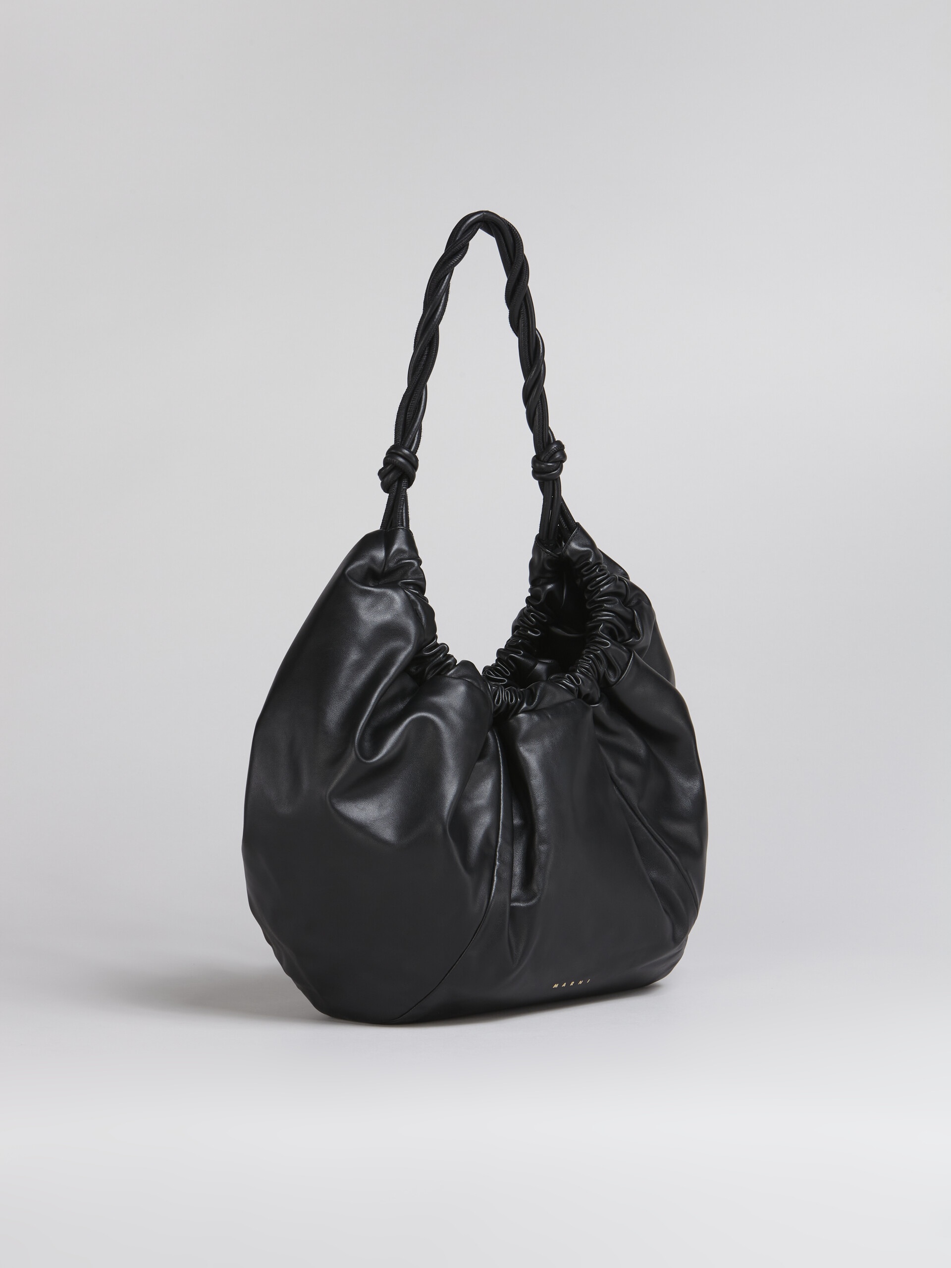 BLACK TWIRL HOBO BAG IN CALFSKIN - 4