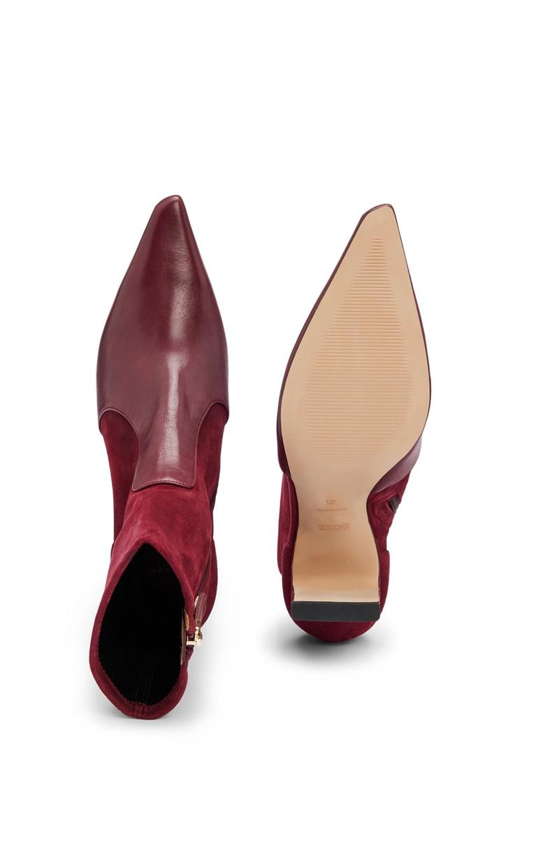 ANKLE BOOTS IN SUEDE AND LEATHER WITH SIDE ZIP 5