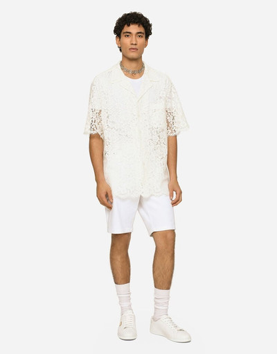 Dolce & Gabbana White stretch denim shorts outlook