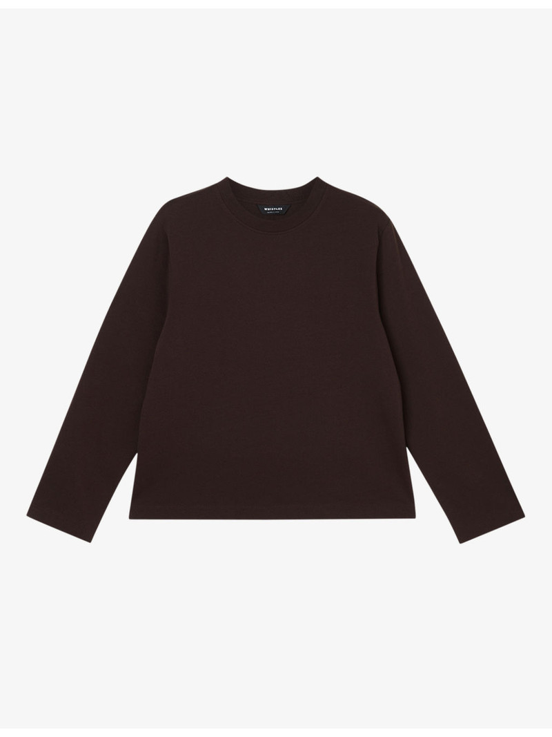 Round-Neck Long-Sleeve Cotton-Jersey Top 1