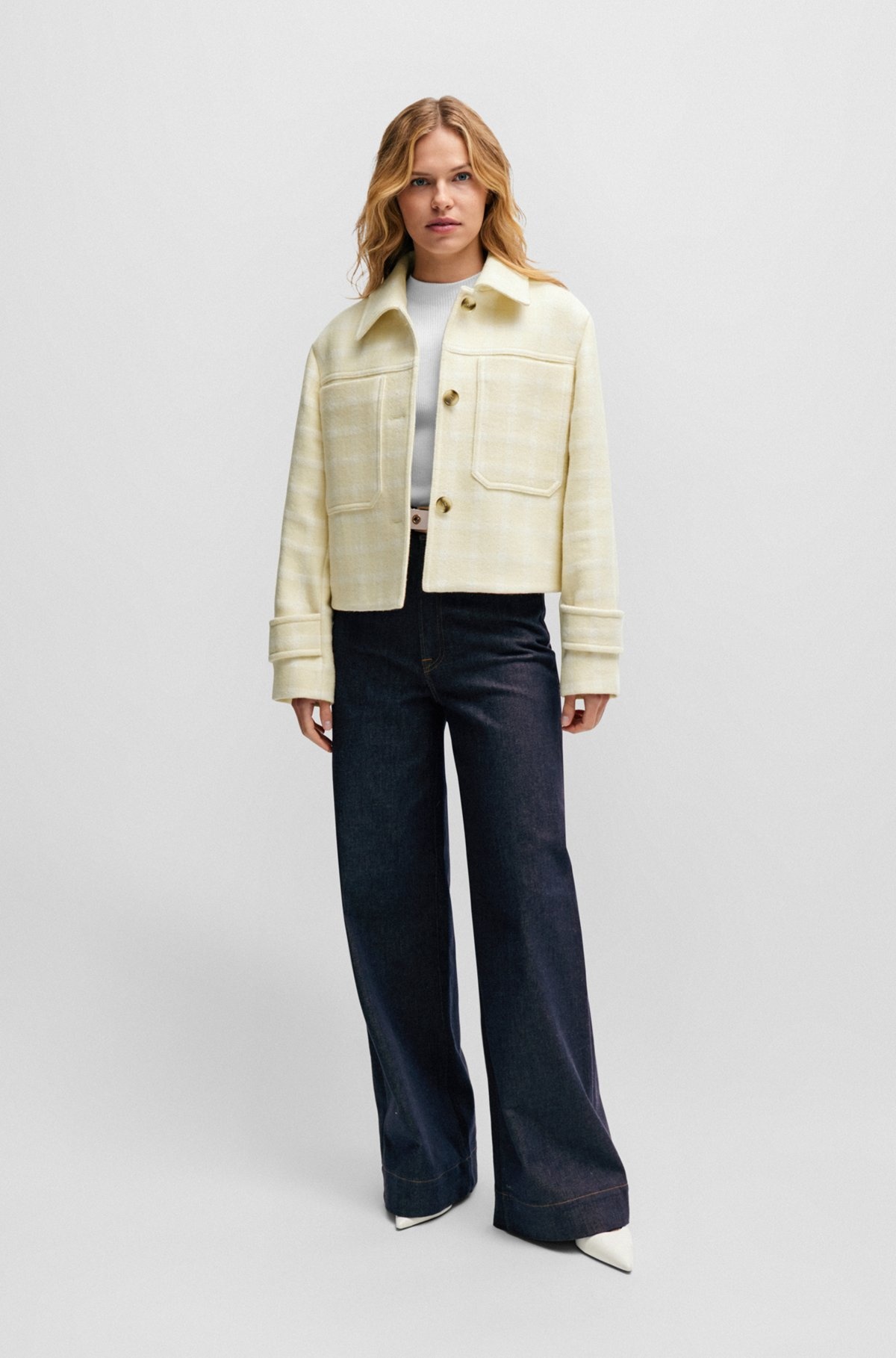RELAXED-FIT JACKET IN ITALIAN CHECKED CLOTH - 3