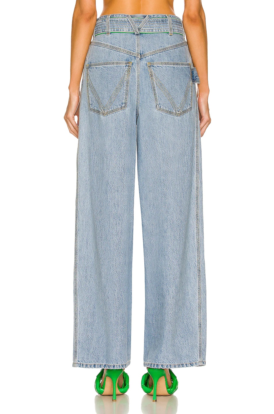 Light Bleached Belted Trouser - 3