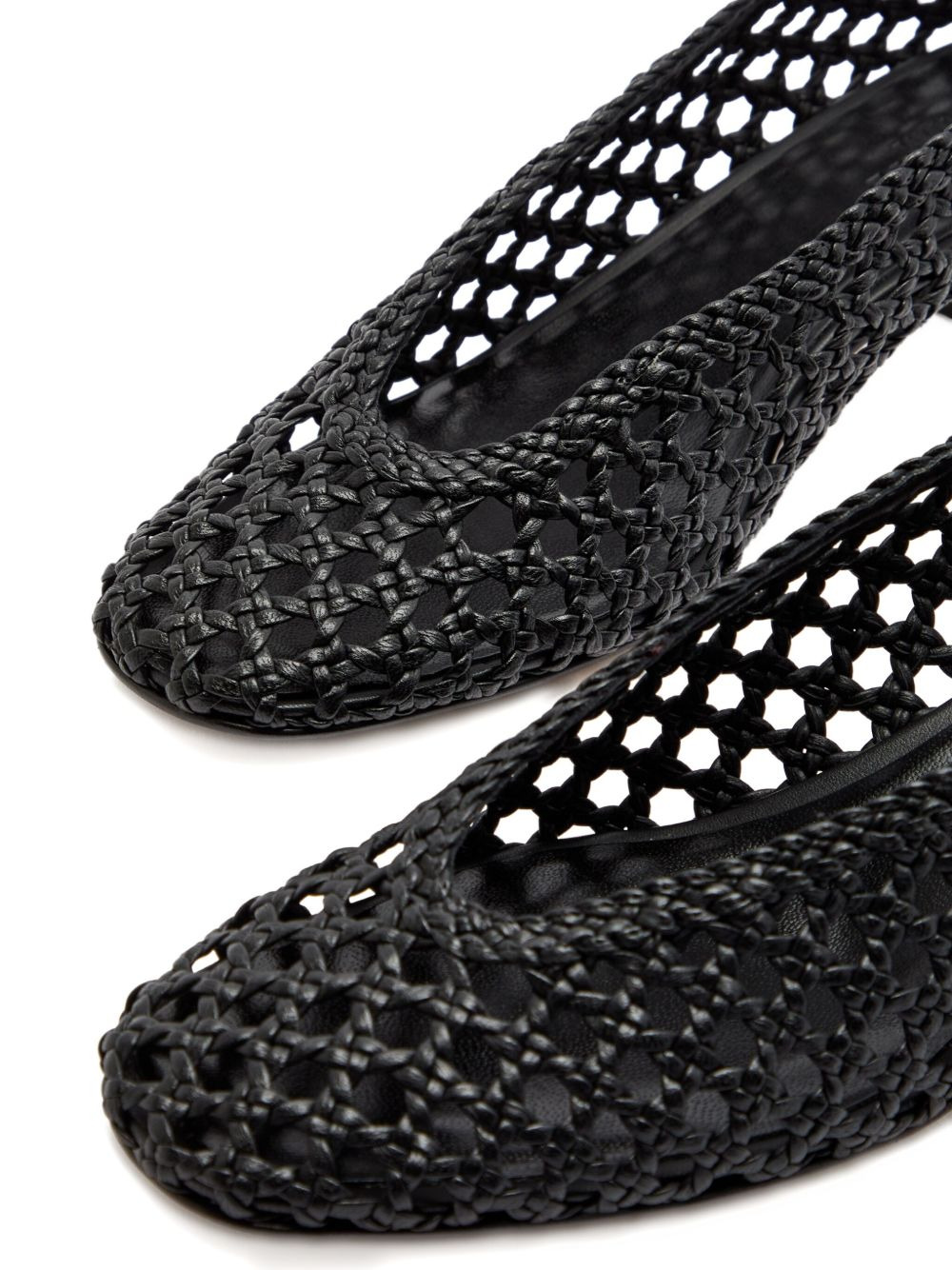 40mm woven-leather pumps - 3