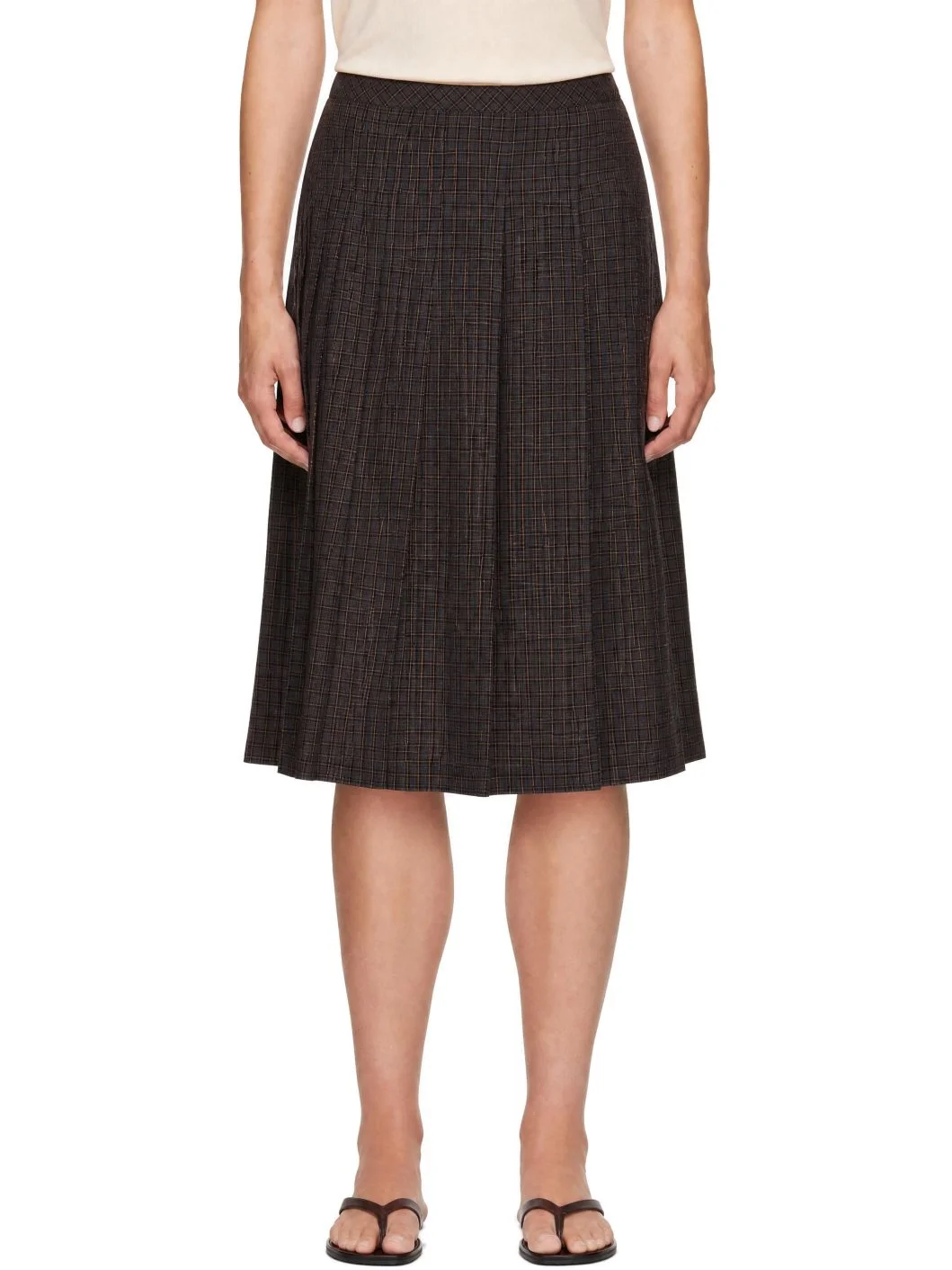 Gray Rosetta Midi Skirt - 1