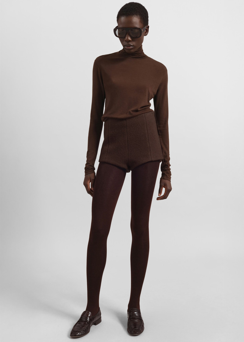 Evren Sheer Turtleneck - Brown 6