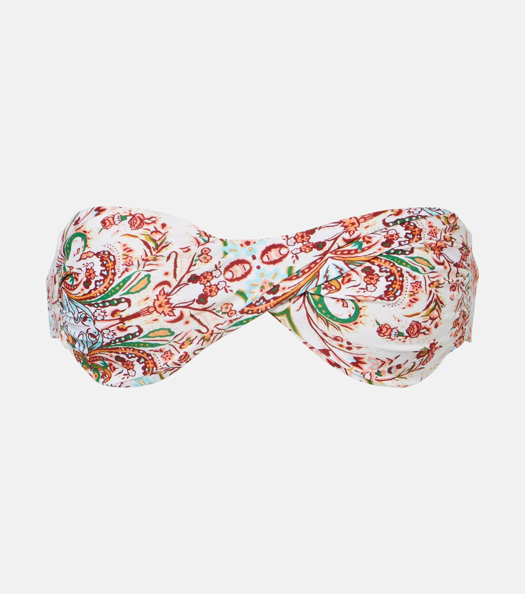 Martinique printed bandeau bikini top - 1