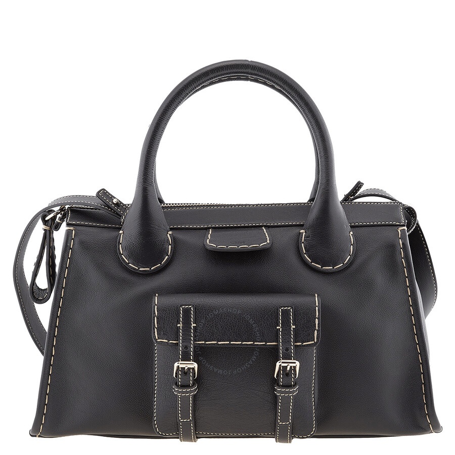 Chloe Ladies Black Medium Edith Top Handle Bag - 1