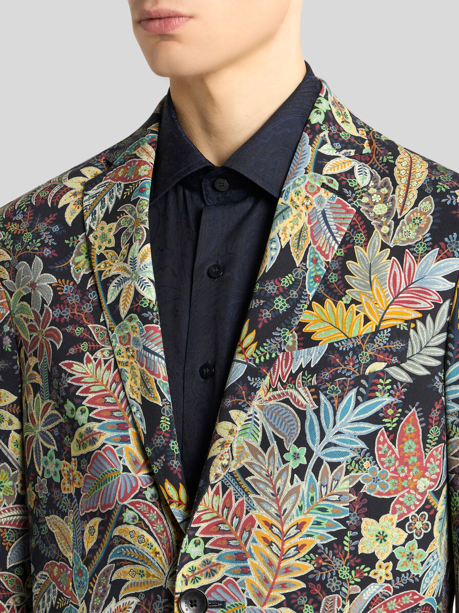 PRINTED WOOL GABARDINE JACKET - 2