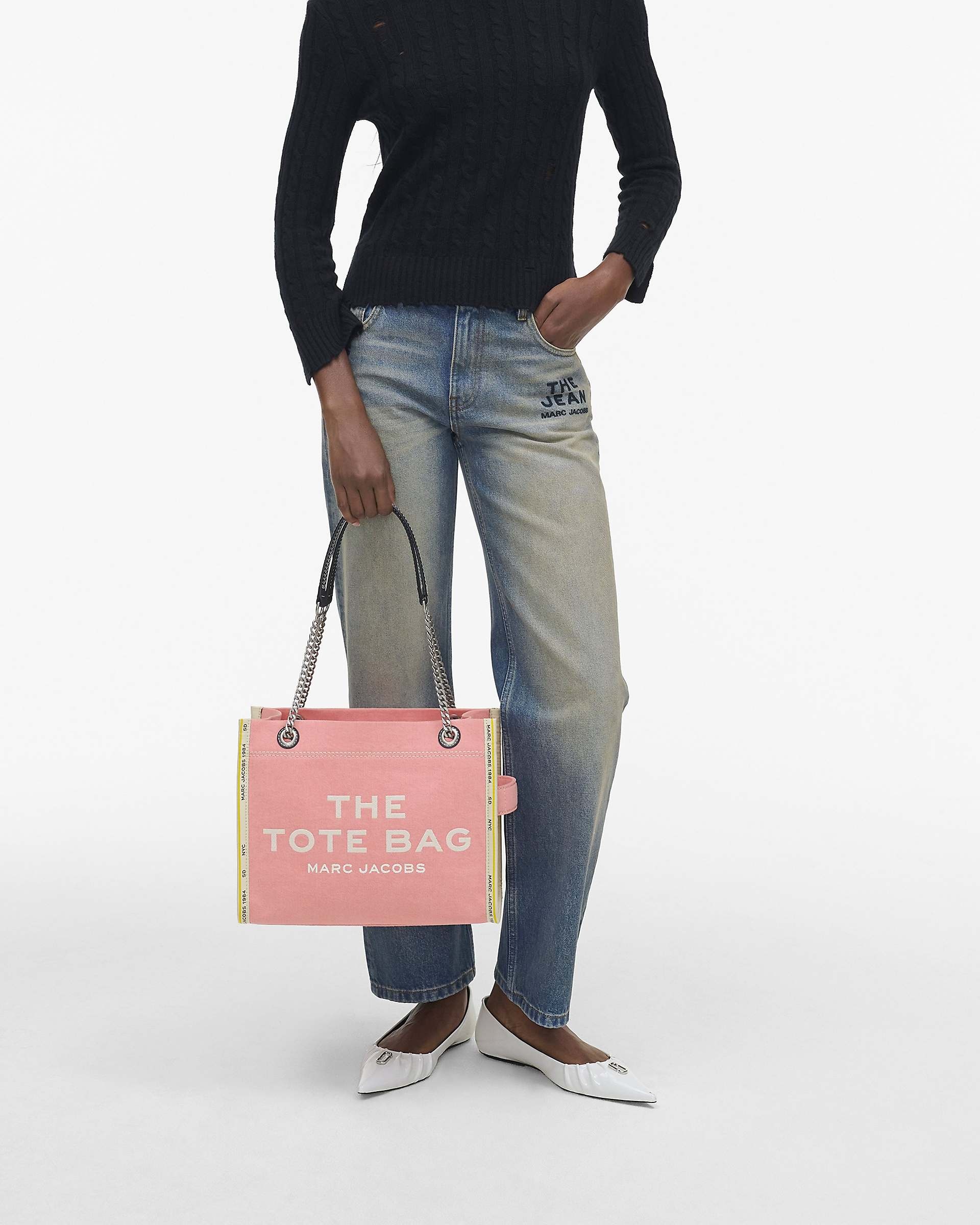 Marc Jacobs THE DENIM CHAIN MEDIUM TOTE BAG | REVERSIBLE