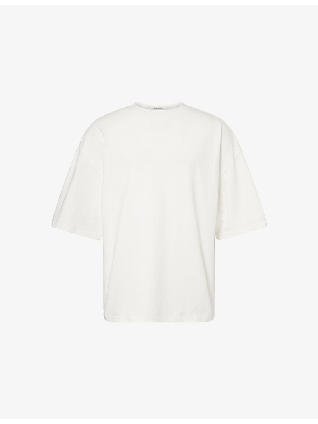 Boxy-Fit Crewneck Cotton T-Shirt&nbsp; - 1