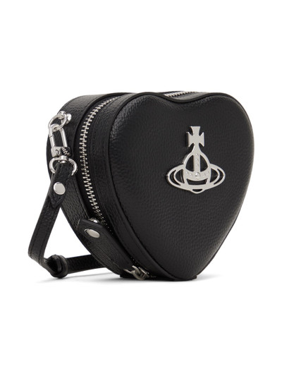 Vivienne Westwood Black Mini Louise Heart Crossbody Bag outlook