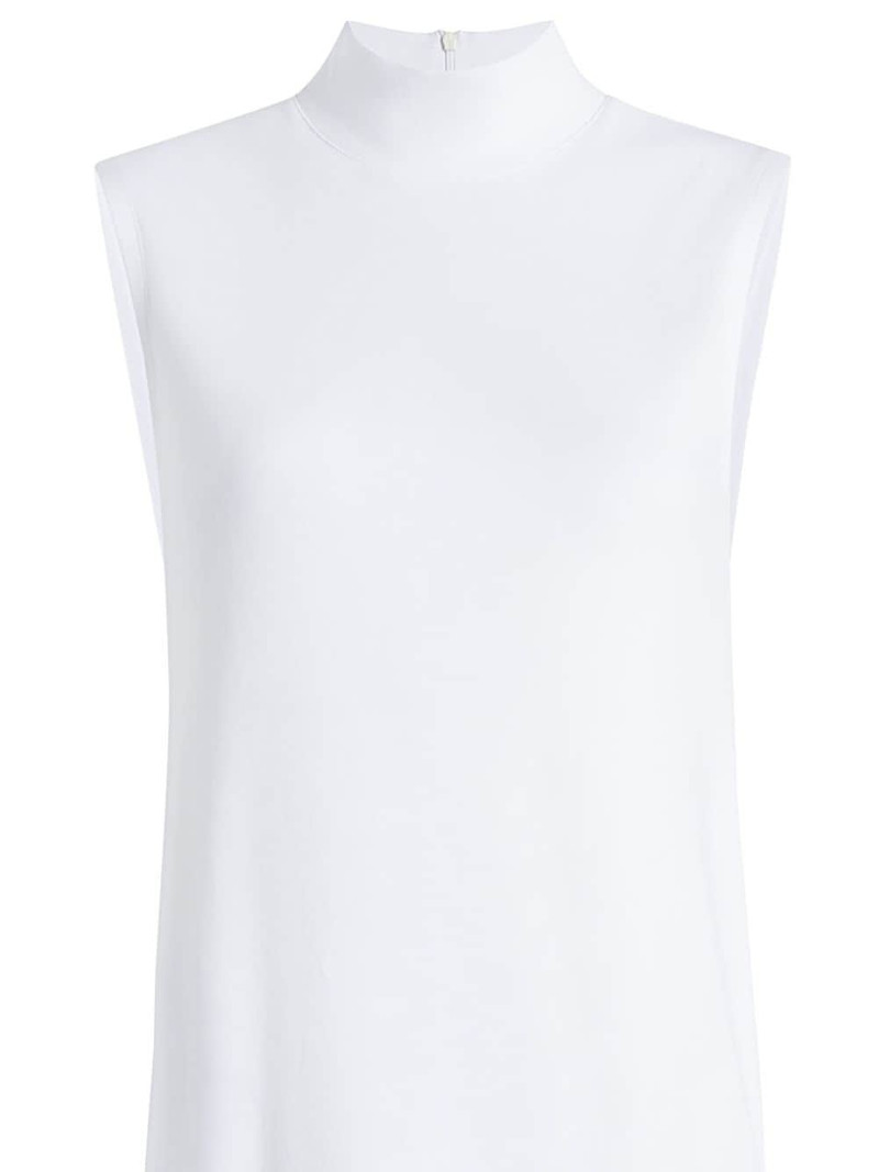 Another Tomorrow mock-neck cotton midi dress outlook