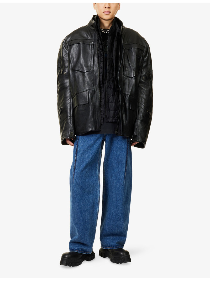 VETEMENTS Cut Reconstructed Wide-Leg Denim Jeans outlook