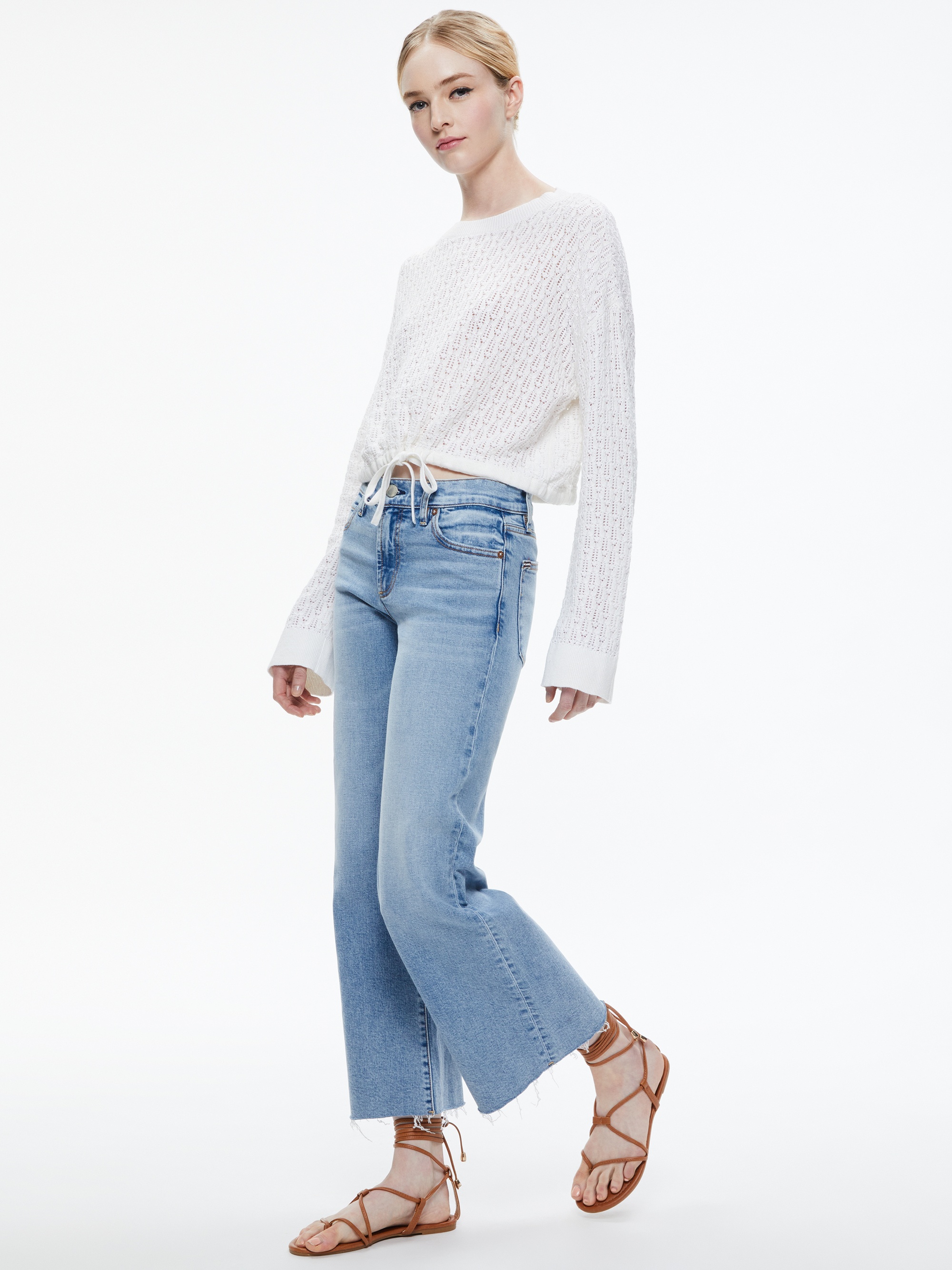 BERNETTA CROPPED PULLOVER WITH DRAWSTRING - 6