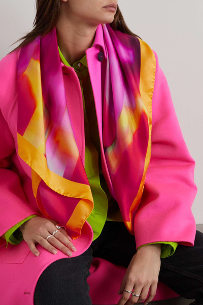 Dries Van Noten Printed silk-twill scarf outlook