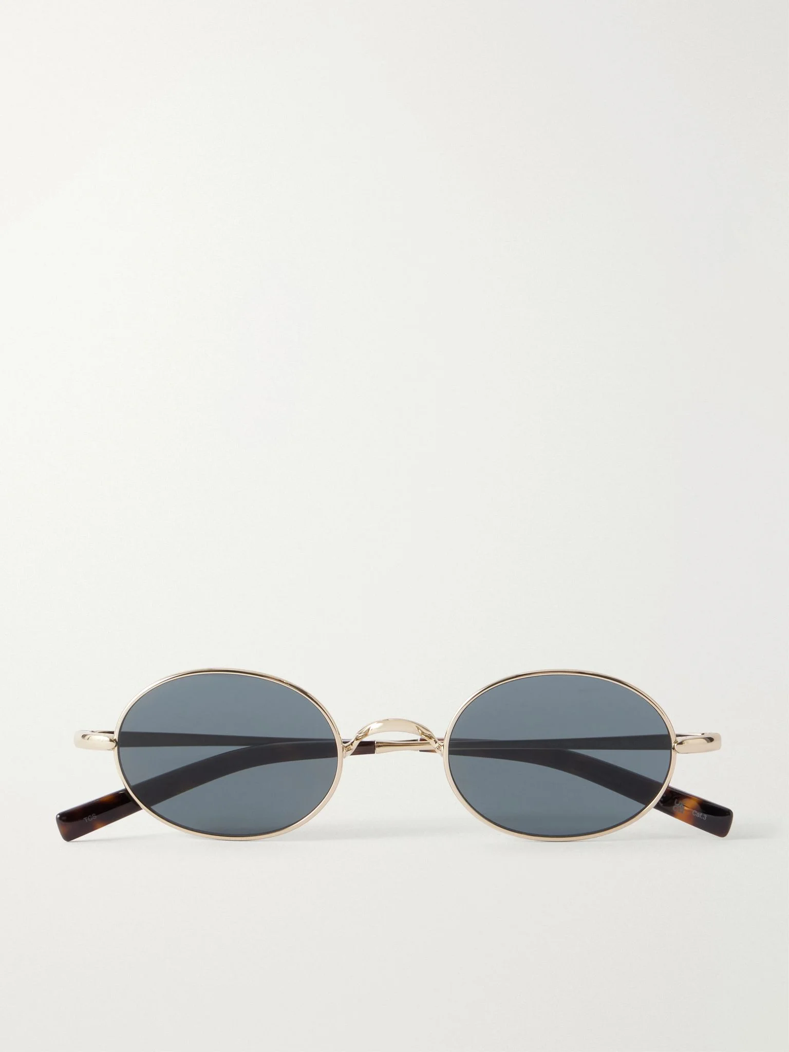 SL 948 Round-Frame Gold-Tone Titanium and Acetate Sunglasses Gold - 1