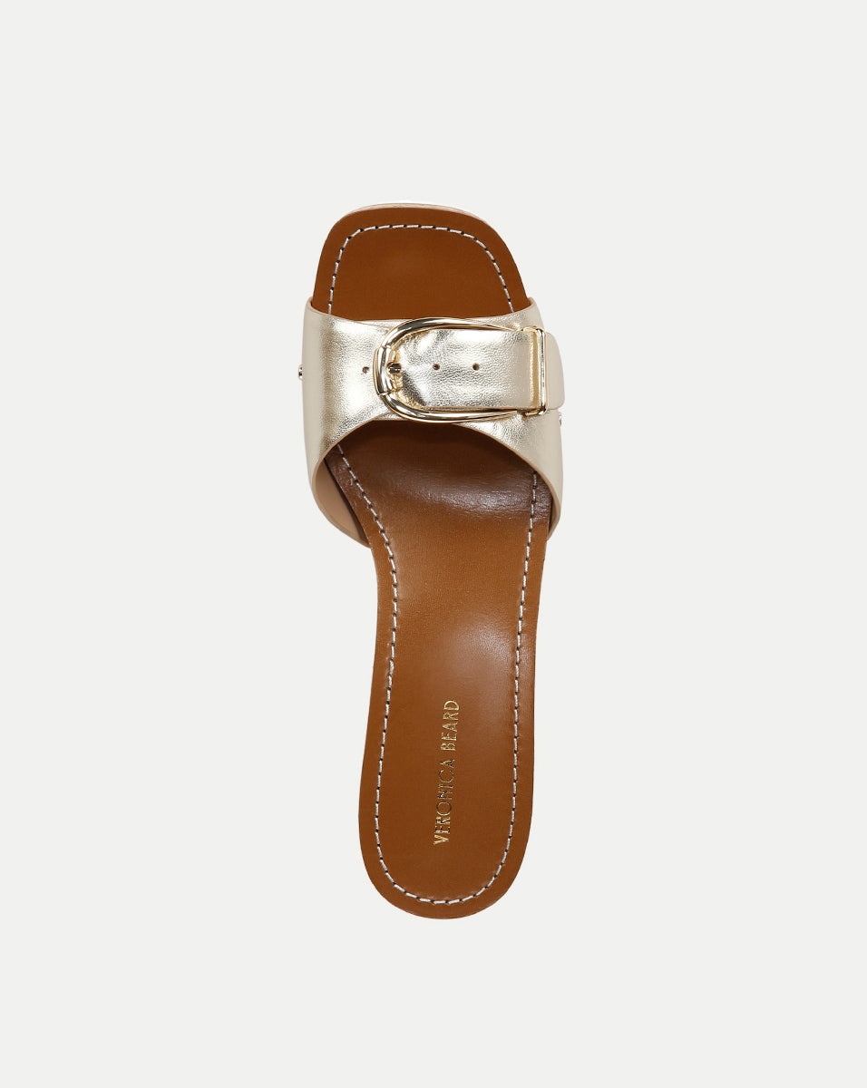 DALLAS METALLIC LEATHER BUCKLE SANDAL - 3