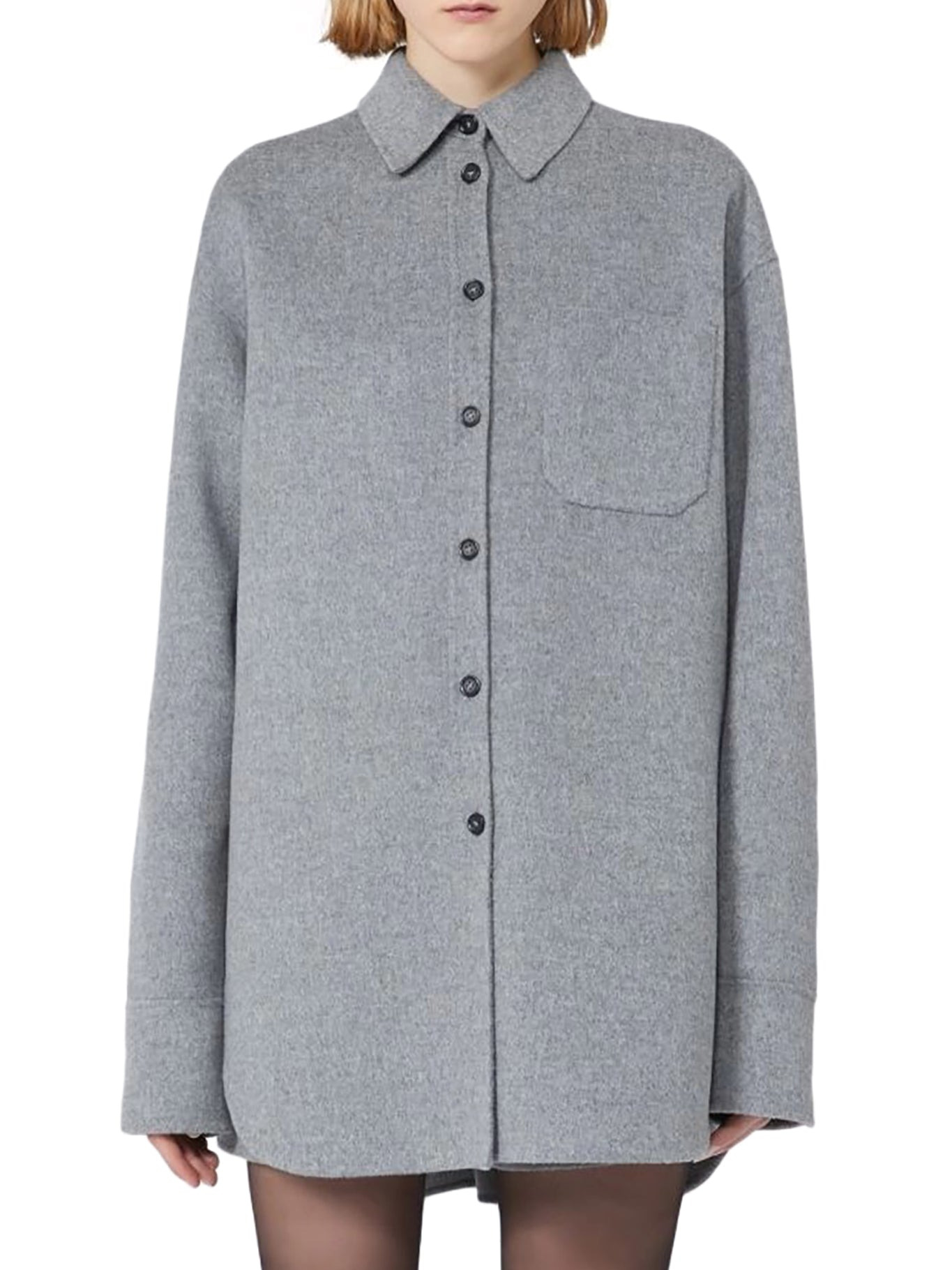 OVERSIZED RIBER WOOL SHIRT - 1