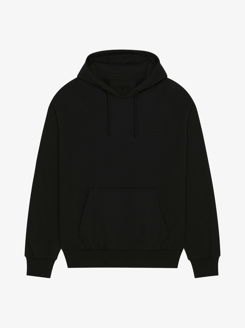 HOODIE IN FLEECE WITH BAROQUE EMBOSSING - 1