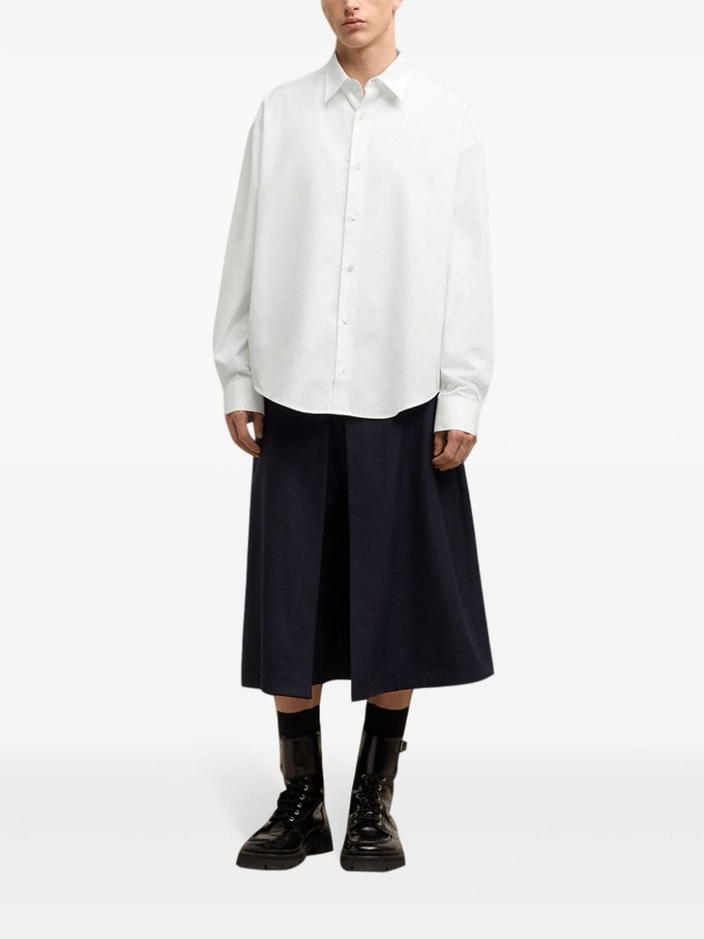 boxy-fit cotton shirt - 3
