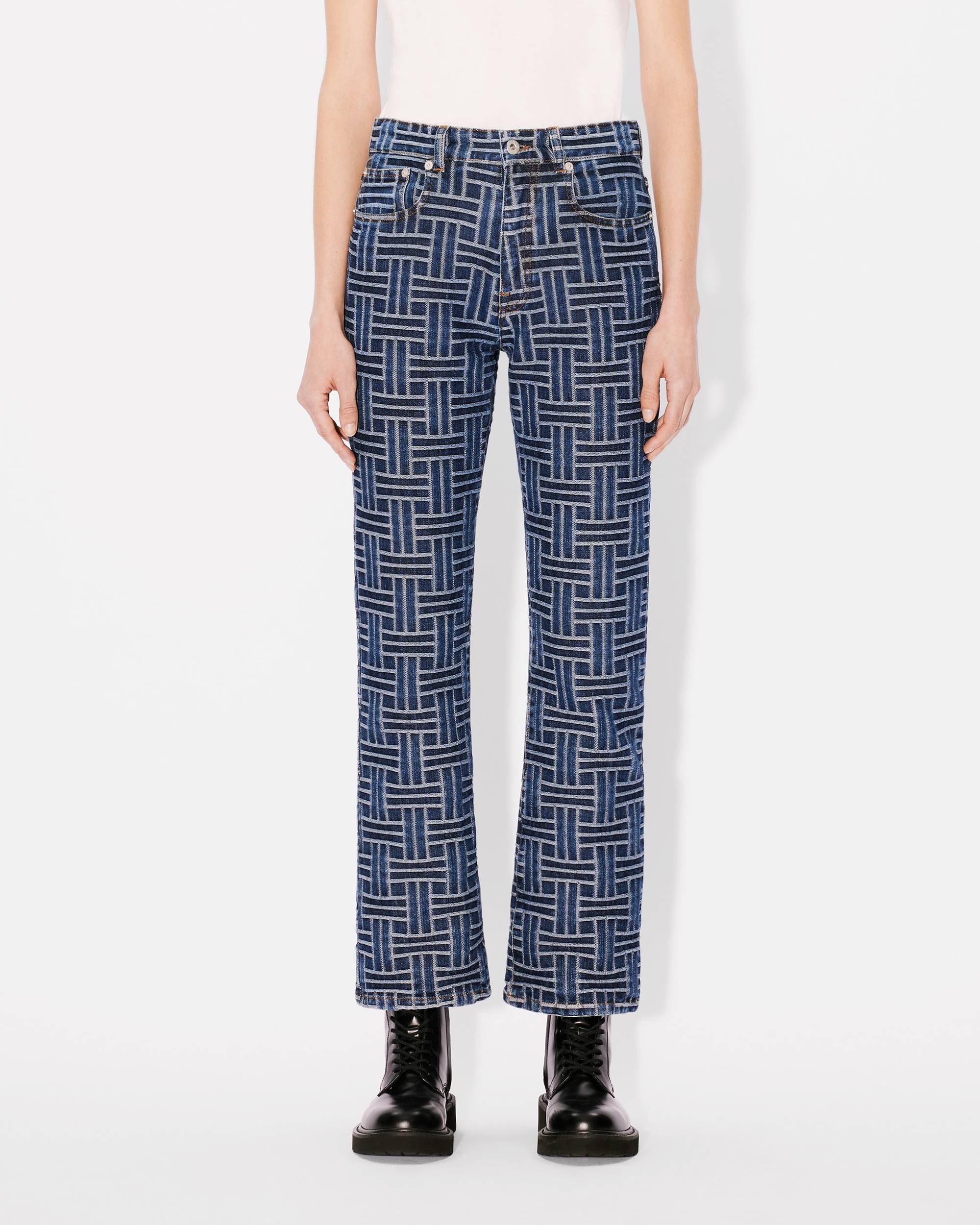 'KENZO Weave' BARA cropped jeans in japanese denim - 3