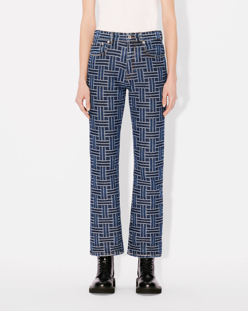 'KENZO Weave' BARA cropped jeans in japanese denim 3
