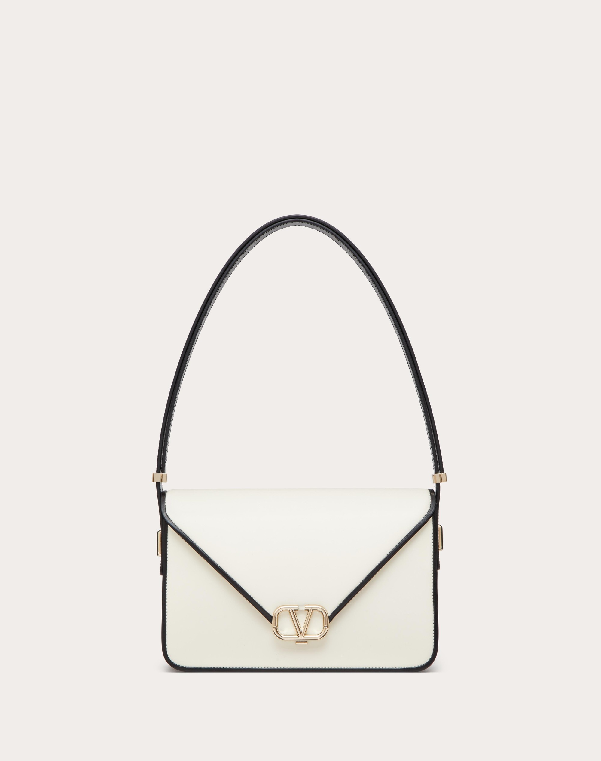 VALENTINO GARAVANI SHOULDER LETTER BAG IN TWO-TONE SMOOTH CALFSKIN - 1