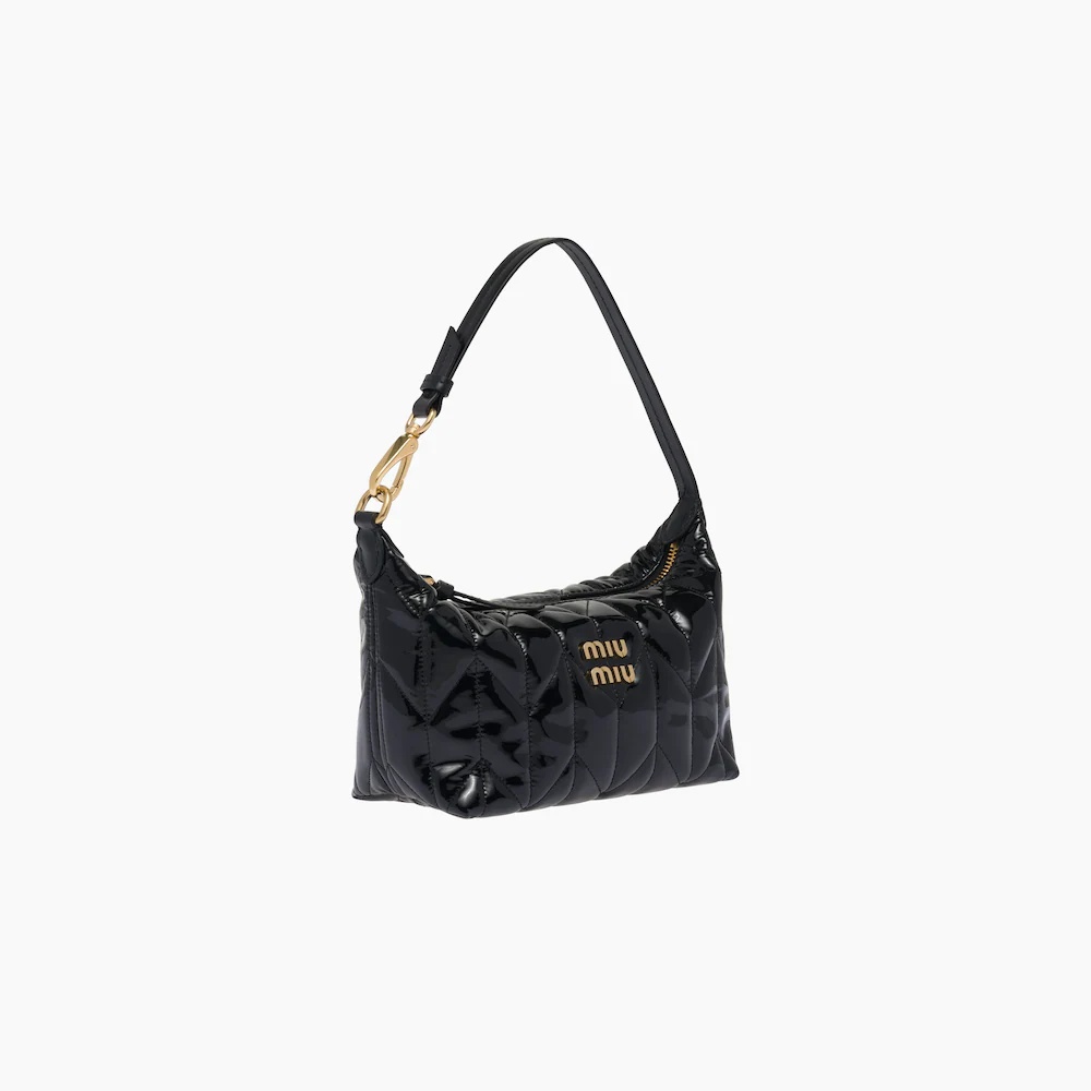 Miu Spirit matelassé patent leather mini-bag - 4