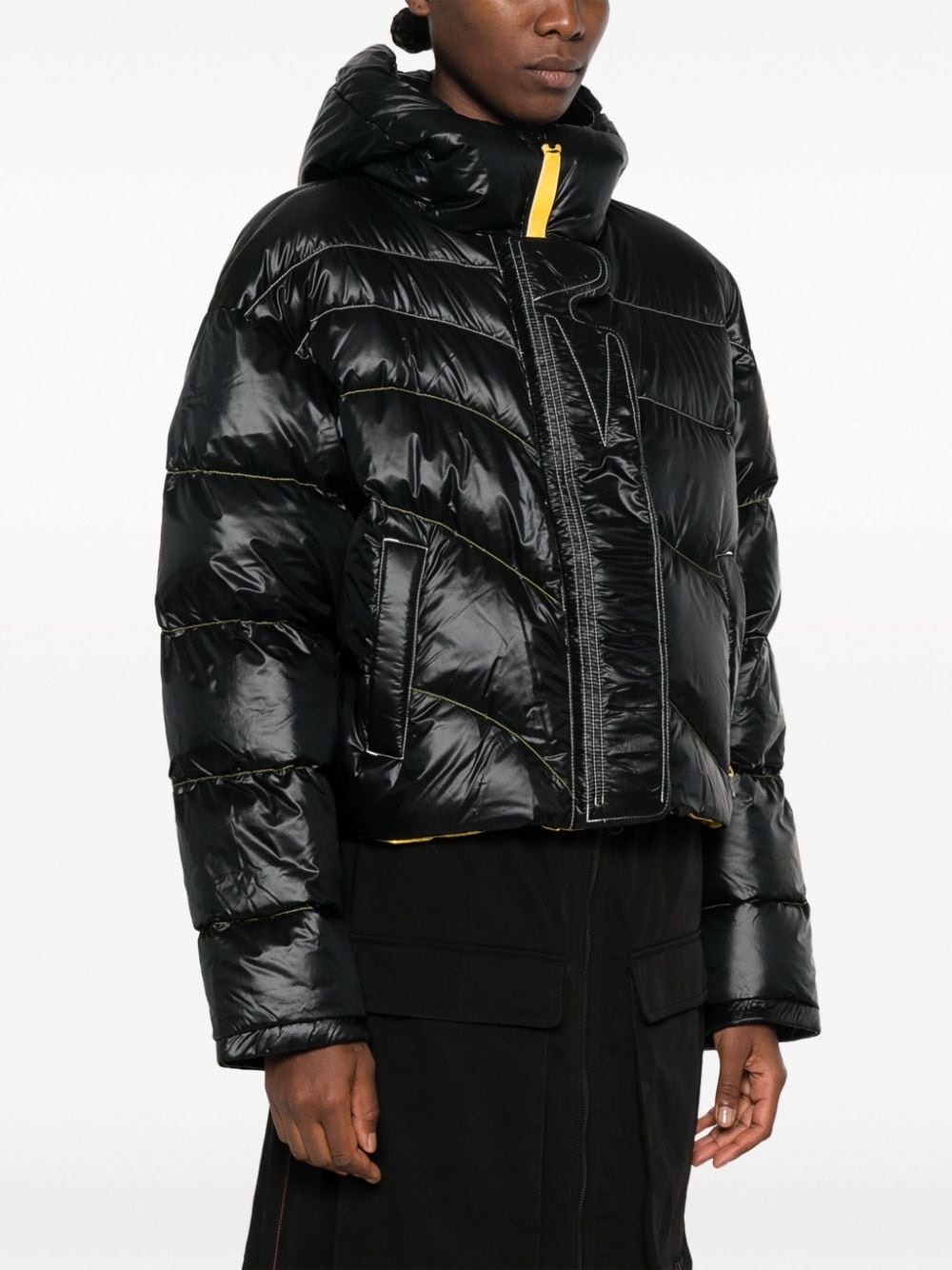 logo-patch down puffer jacket - 3