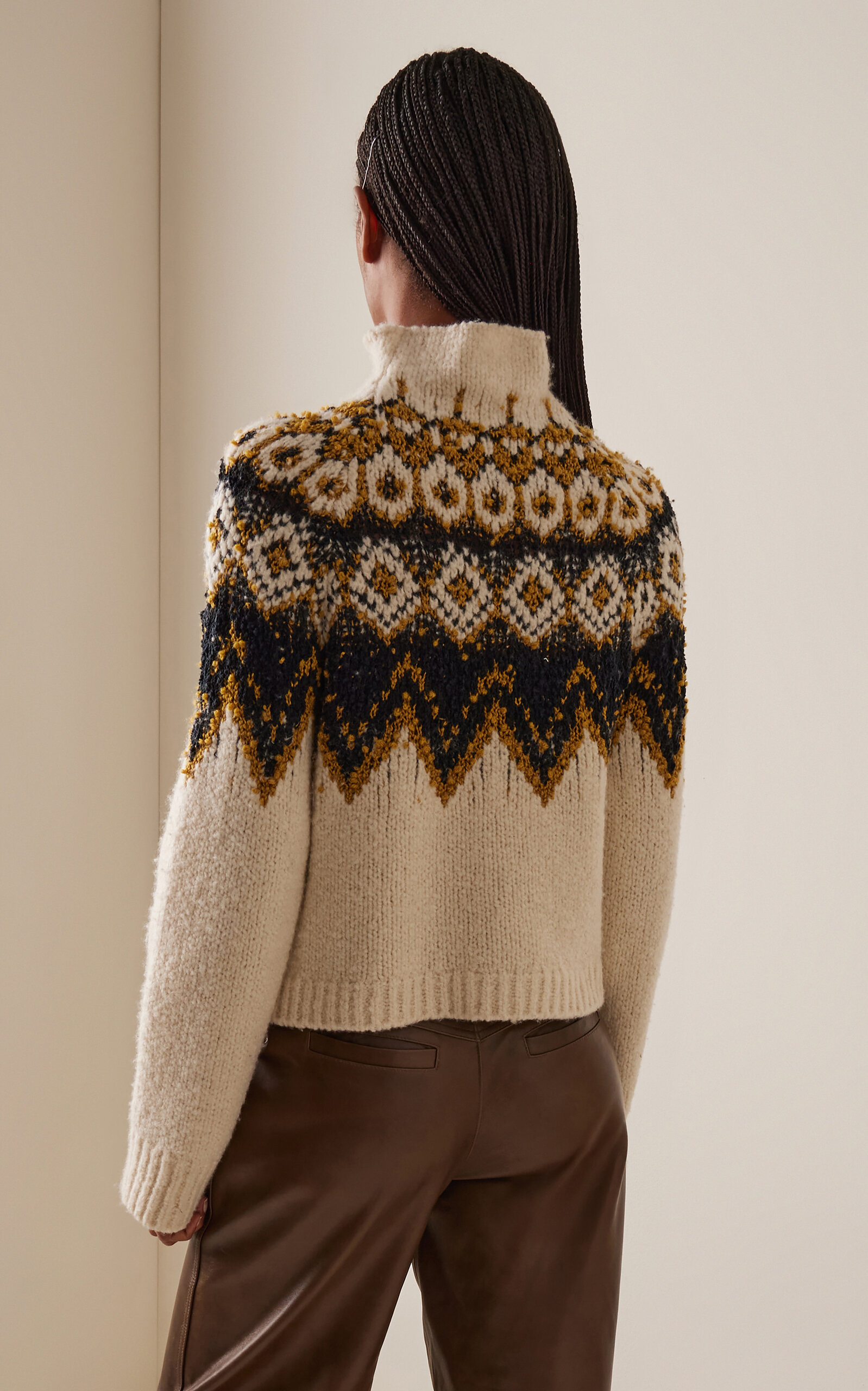 Lizzy Fair Isle Linen-Blend Sweater multi - 4