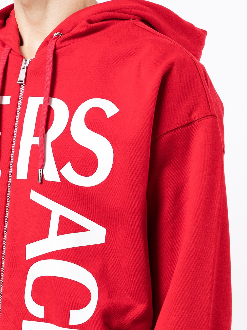 logo-print zip-up hoodie - 5