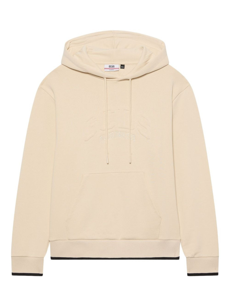 logo-embossed hoodie 1