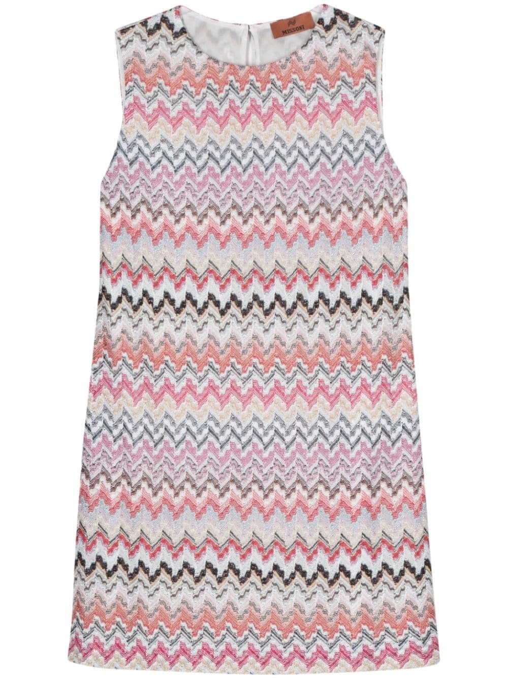 zigzag-pattern mini dress - 1