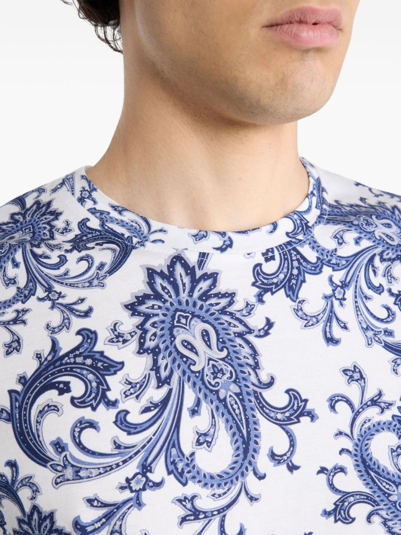 leafy paisley motif T-Shirt 4