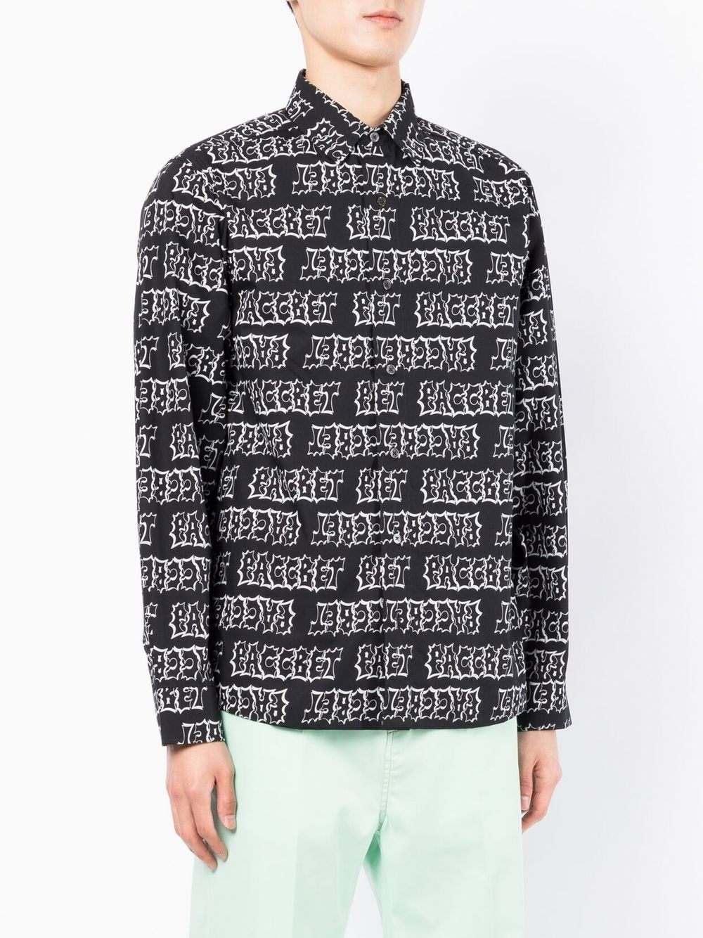 graphic-print button-up shirt - 3
