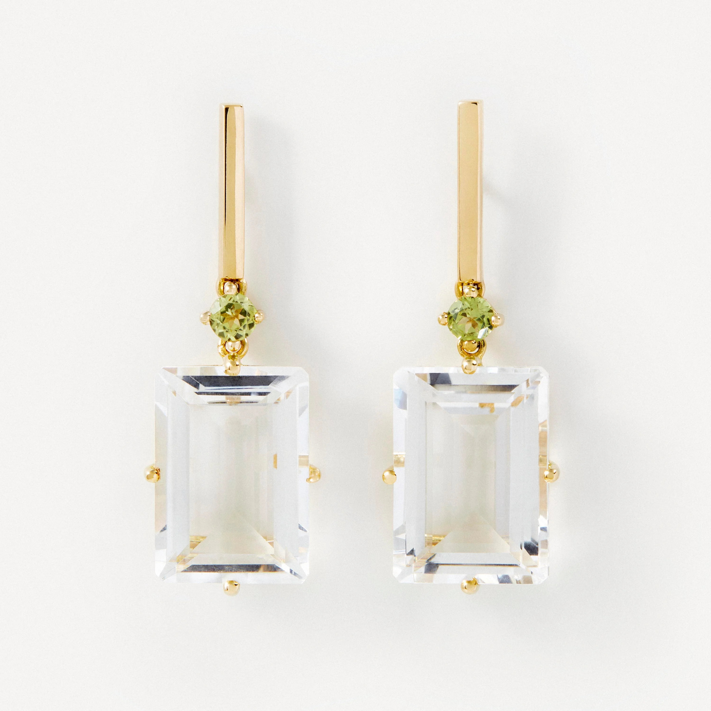 Earrings in gold with peridot and rock crystal TOUS ATELIER - 1