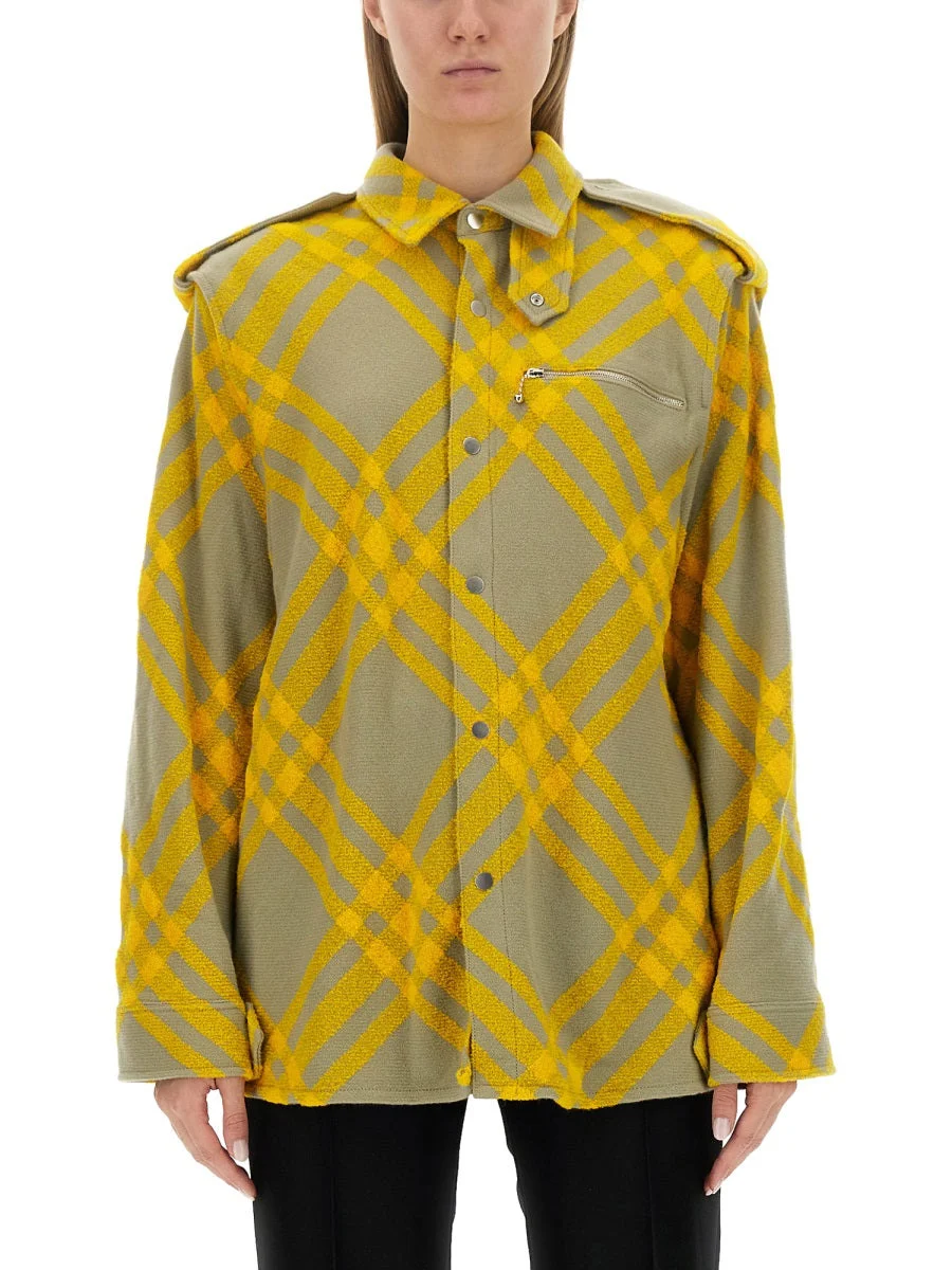Burberry Women Shirt With Check Pattern - 1