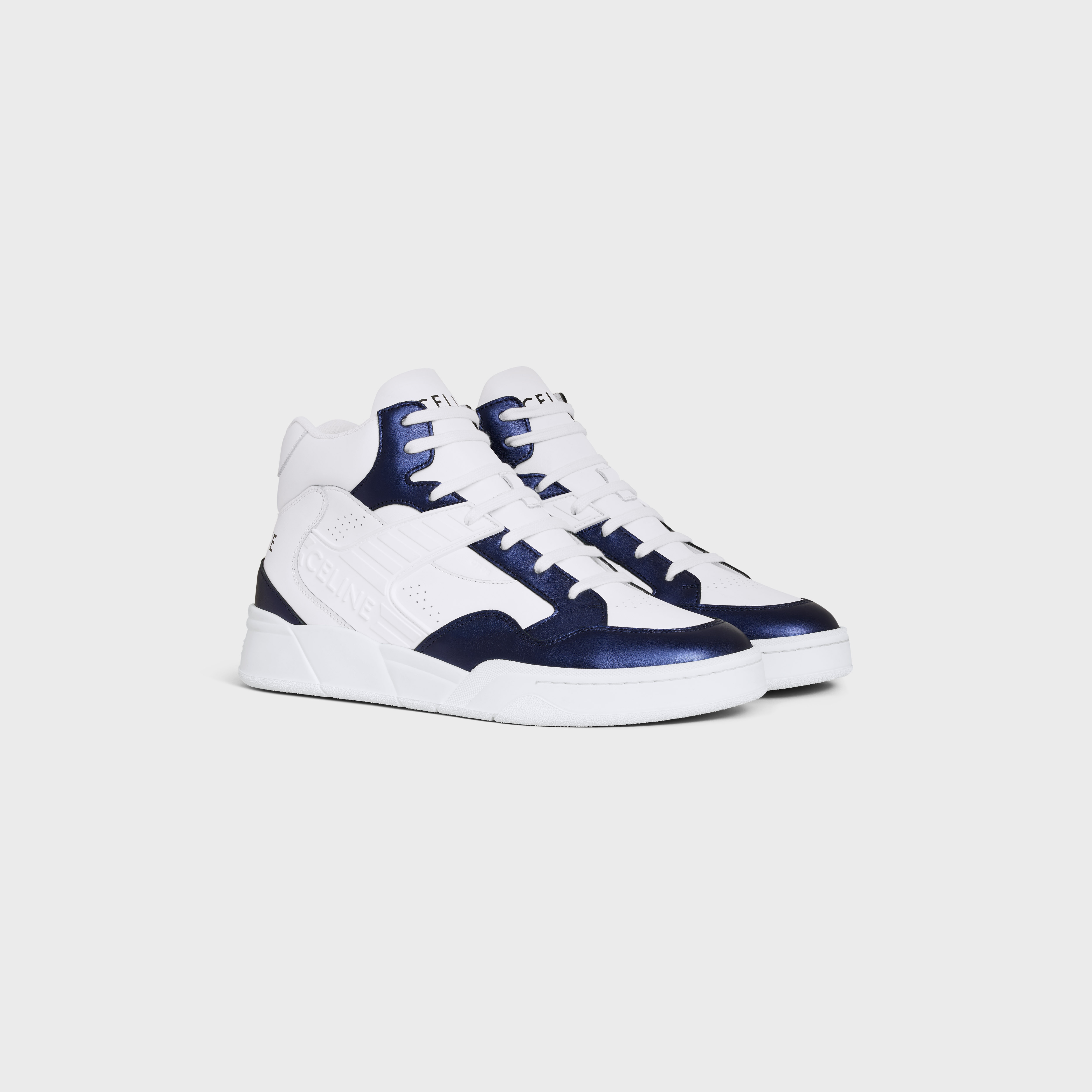 CT-06 HIGH TOP SNEAKER in CALFSKIN & METALLIC CALFSKIN - 2