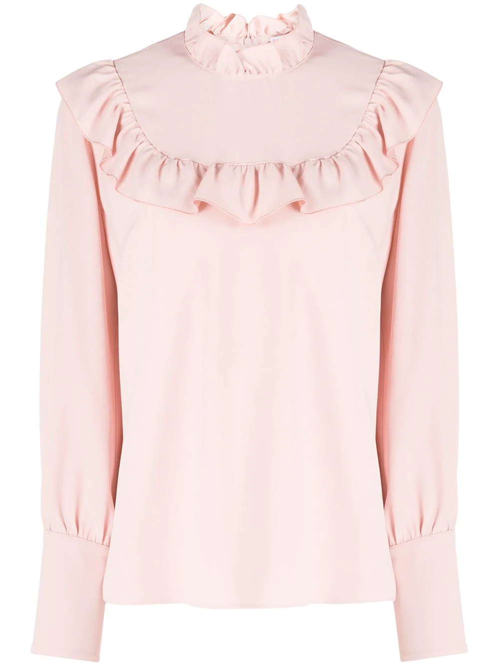 ruffled long-sleeved top - 1