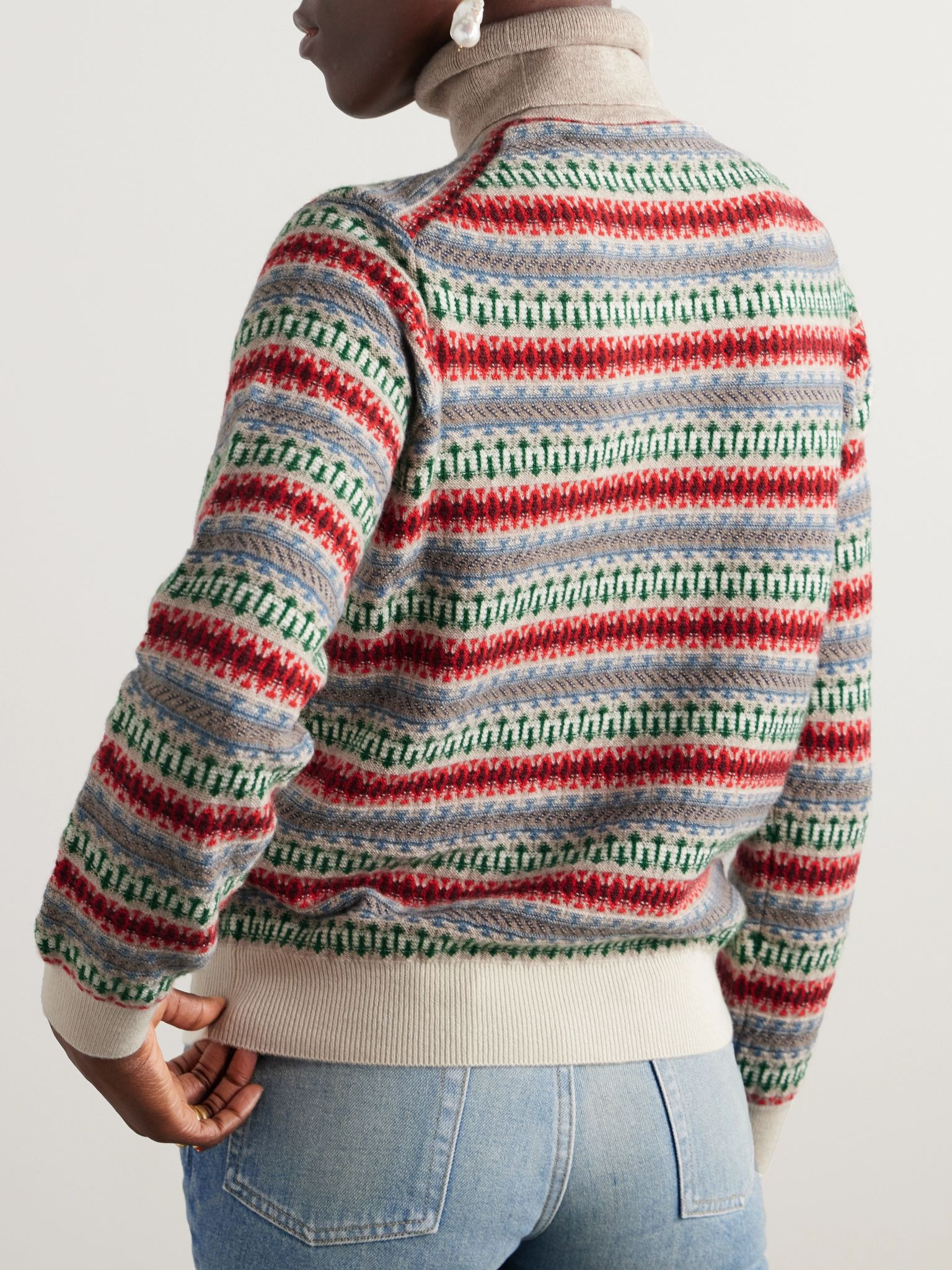 Holiday Noel Fair Isle cashmere-jacquard turtleneck sweater Multi - 4