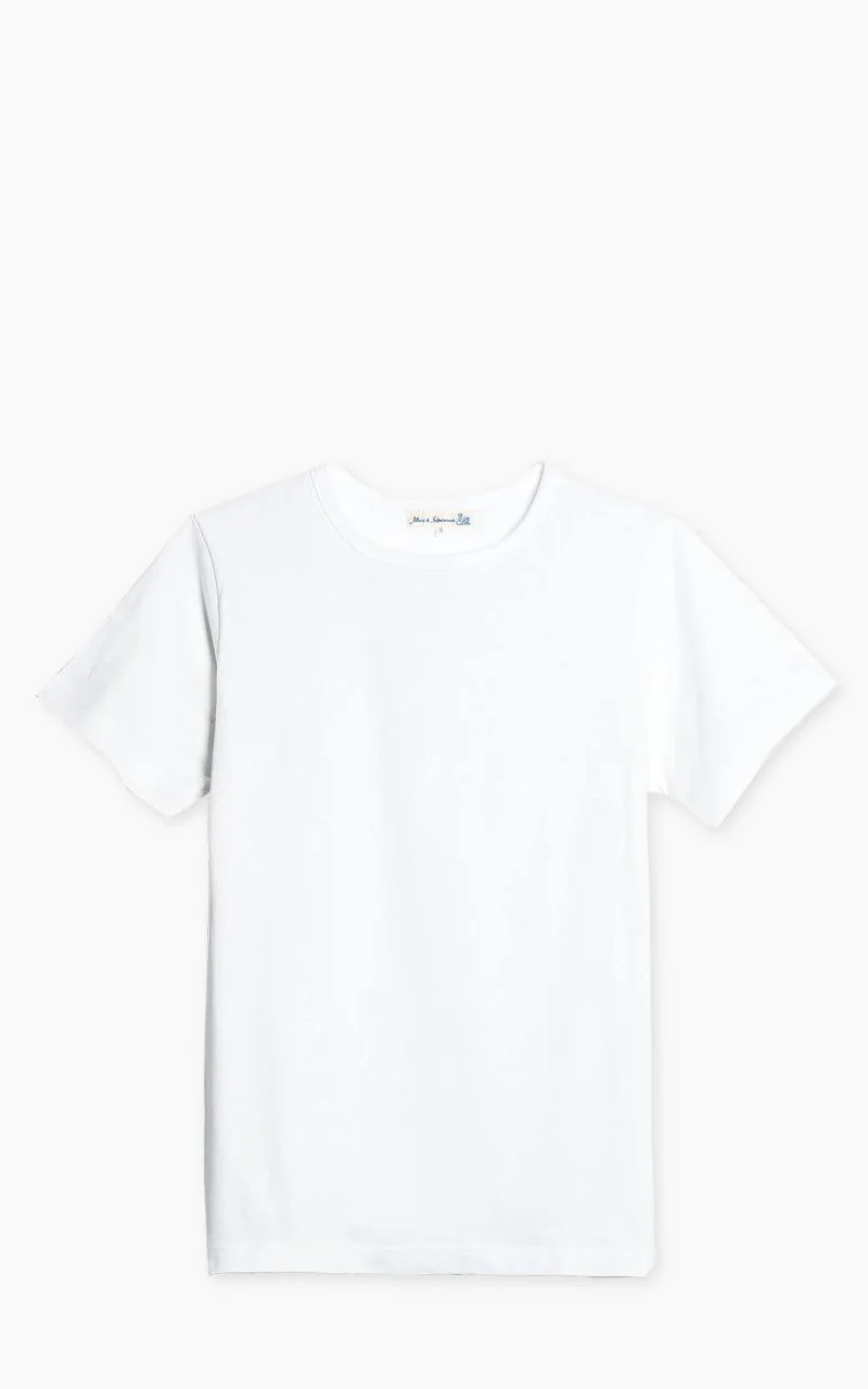 MERZ B. SCHWANEN 1950S CREW NECK TEE WHITE - 1
