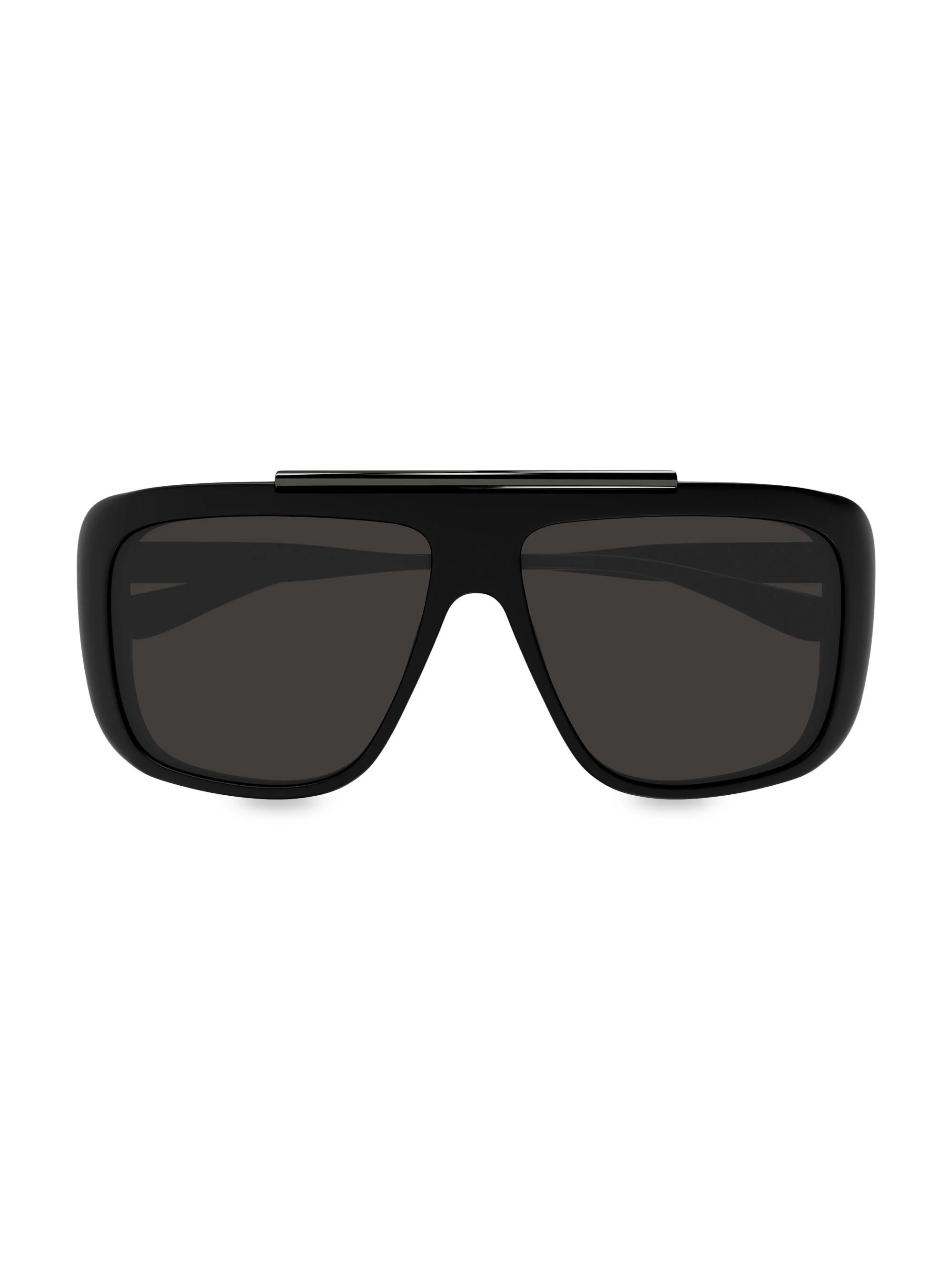 Men's Front Cross-Bar 50MM Navigator Sunglasses - Black - 1