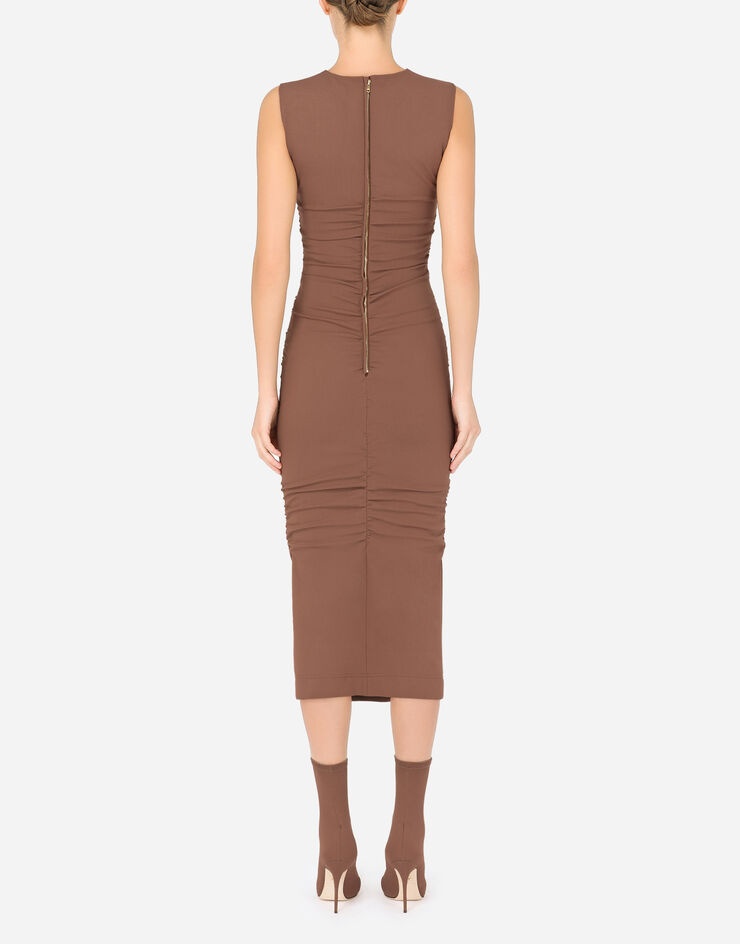 Sleeveless calf-length jersey dress - 2