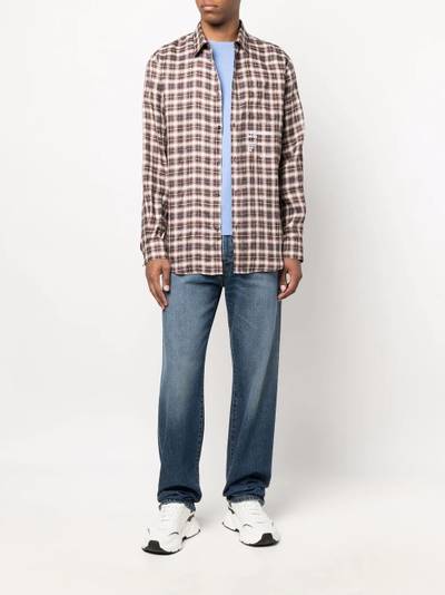 DSQUARED2 logo-print checked shirt outlook