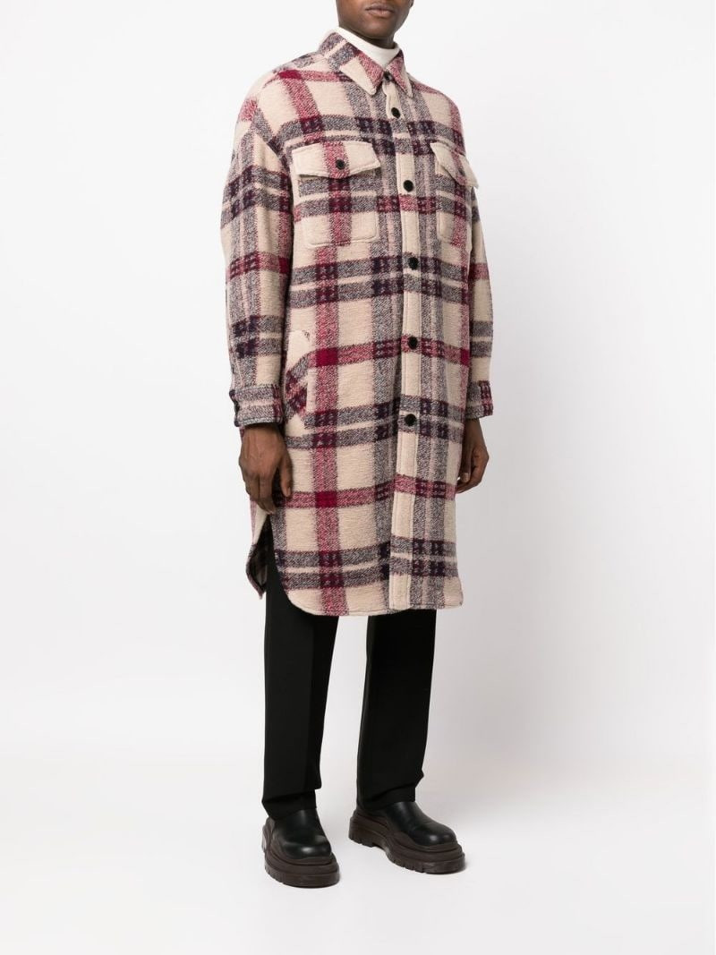 Kotajot checked single-breasted coat 3