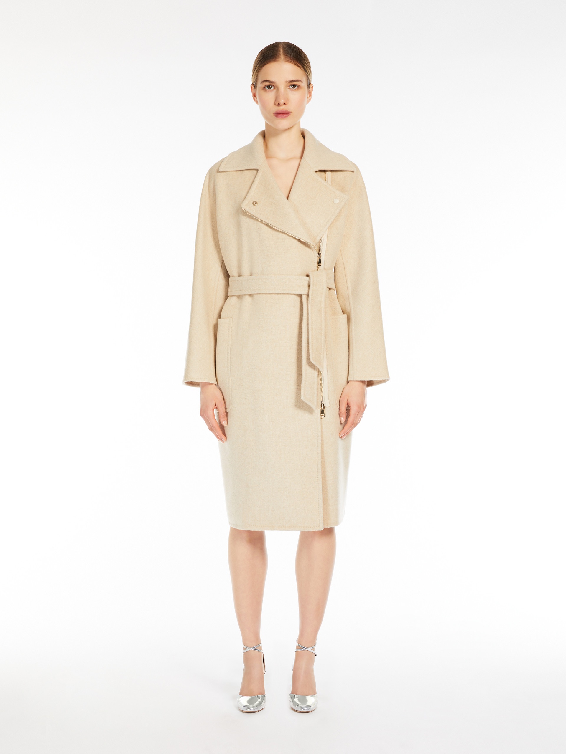 AGOSTO Wool coat with zip - 3