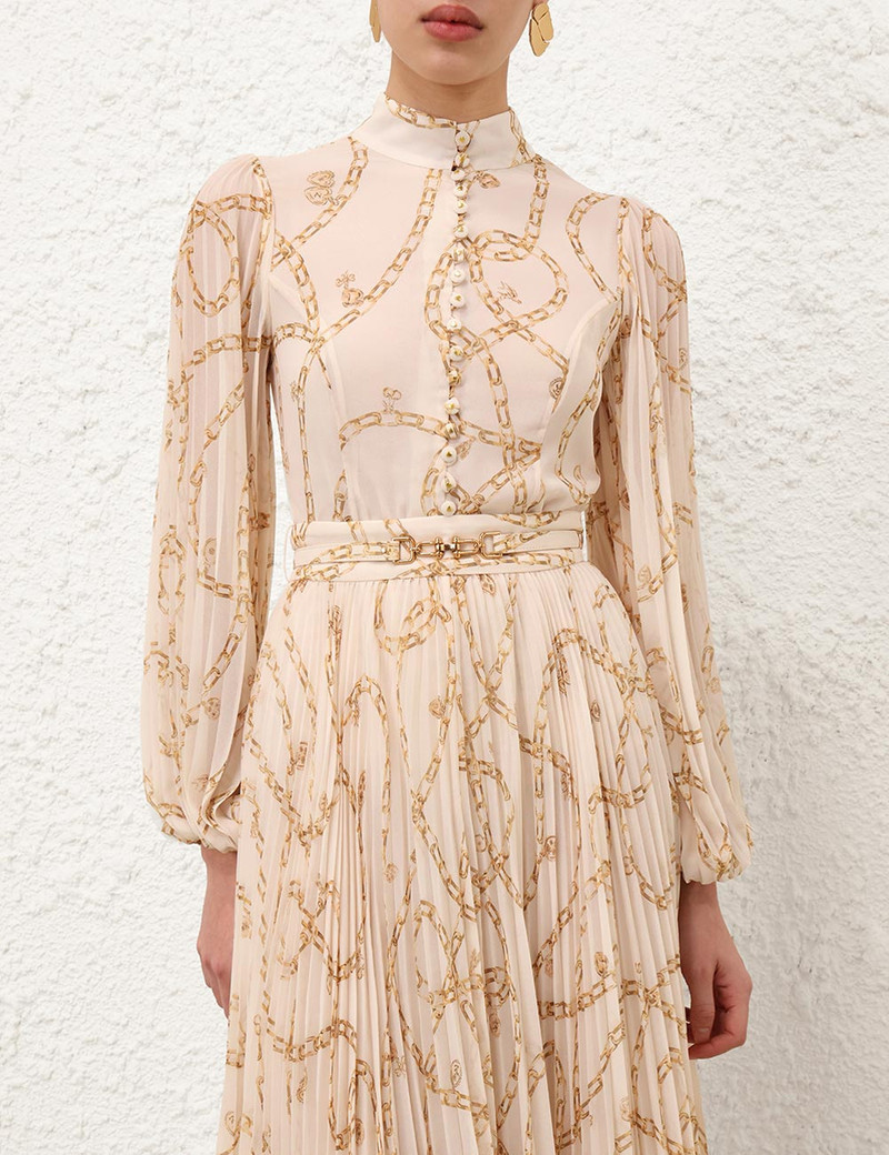 Zimmermann SUNRAY PLEATED BLOUSE outlook