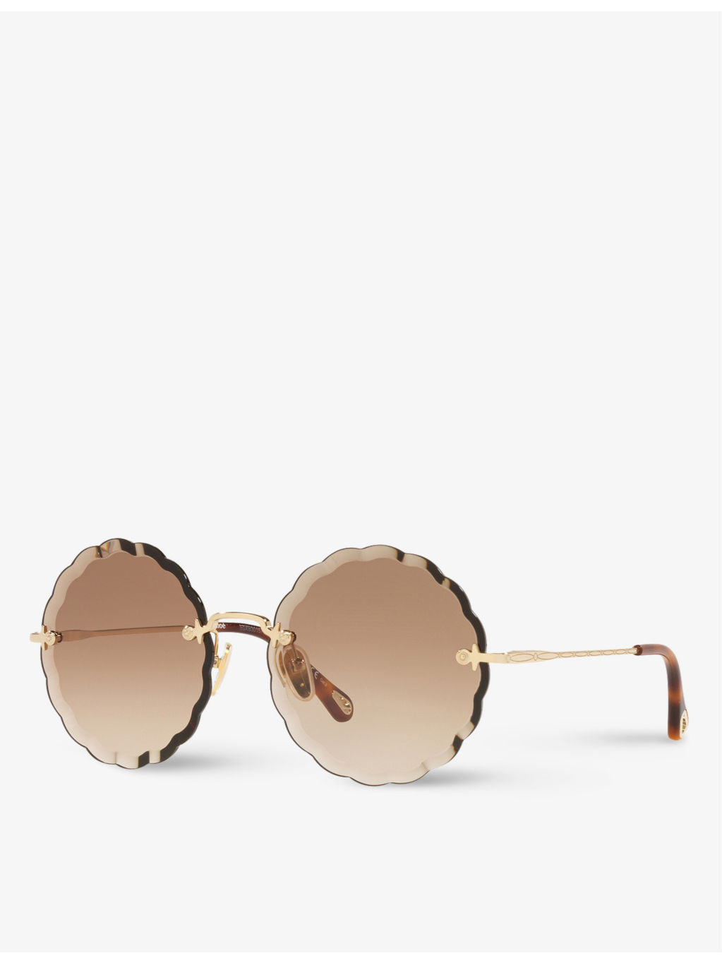 CH0047S metal scalloped round-frame sunglasses - 3